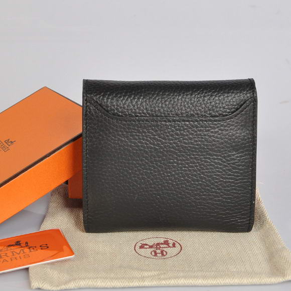 Cheap Fake Hermes Constance Wallets Togo Leather A608 Black